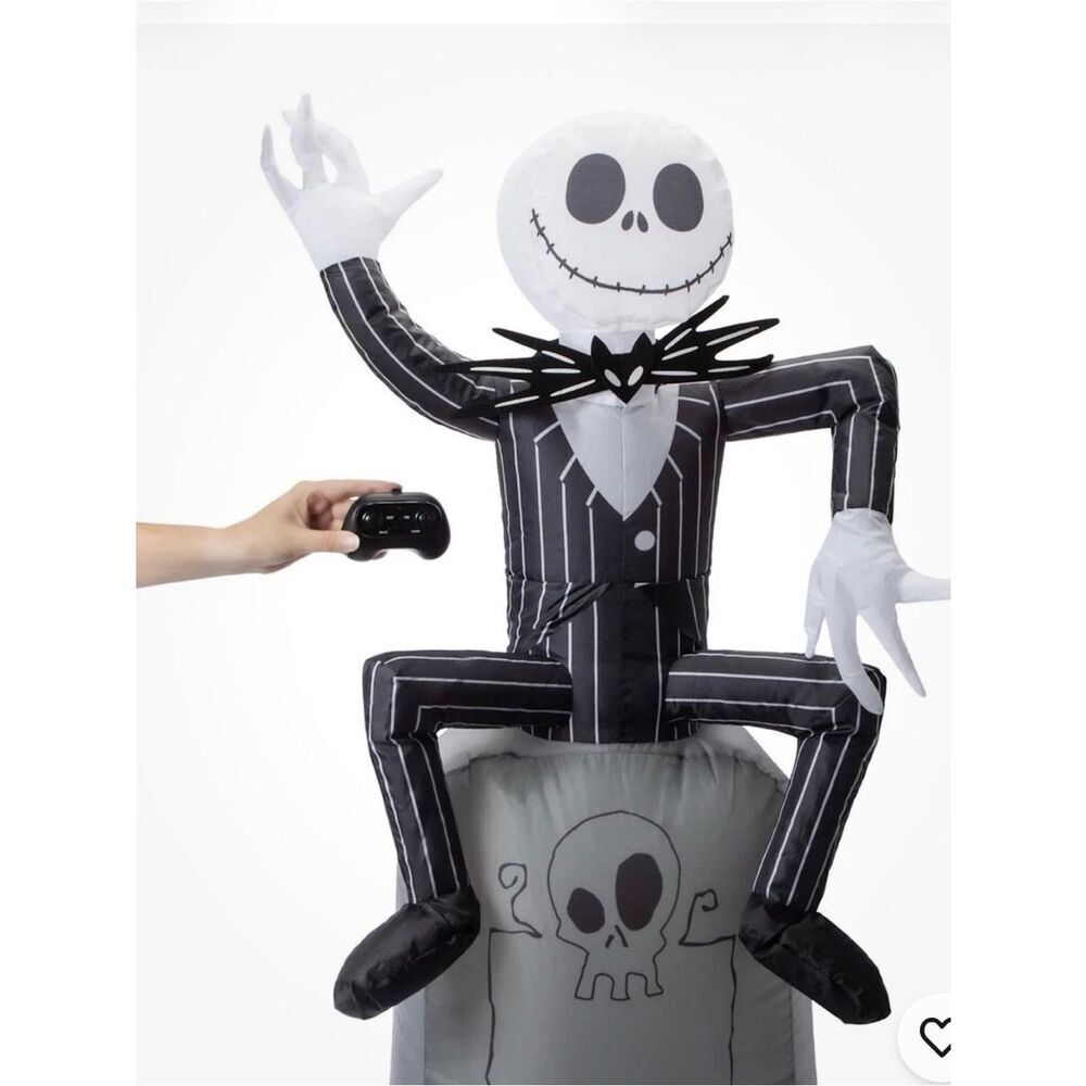 New Disney Black & White Jack Skellington Kids Costume Inflatable